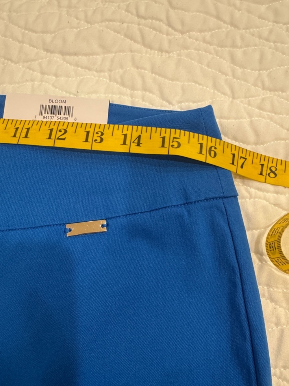 INC International Concepts Electric Blue Capri Mid Rise Pants - Picture 7 of 8